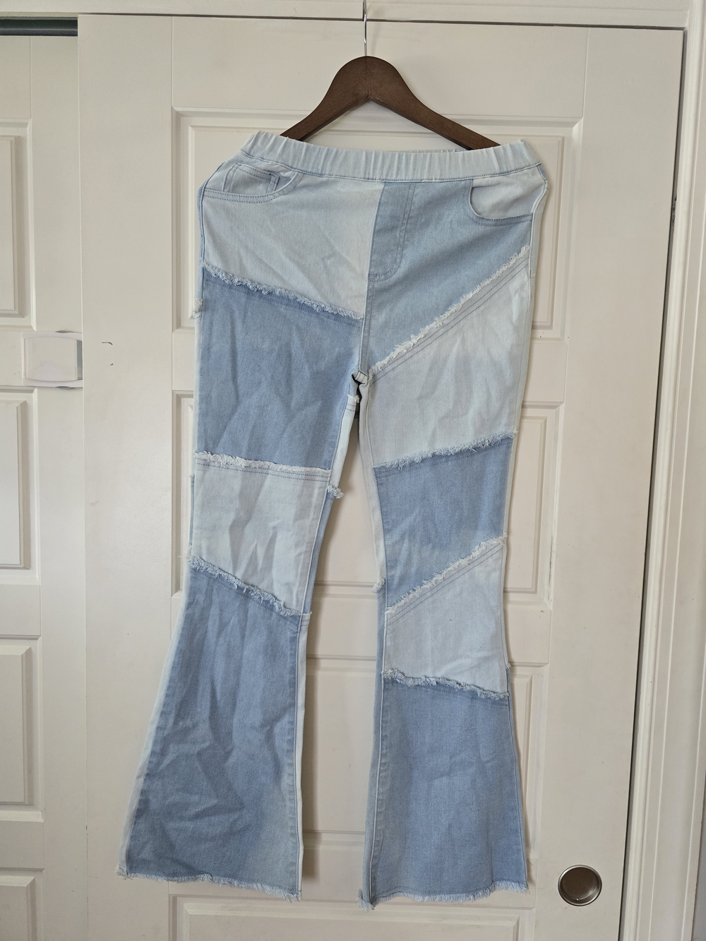 Kids Patchwork Light Blue Flare Jeans